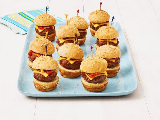 Foto Mini hamburguesas para un buffet