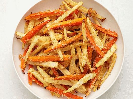 Foto de zanahorias y chirivías al horno