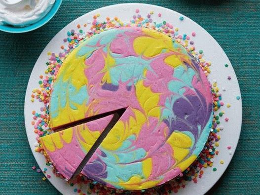 Tarta de queso de mármol de la foto al estilo de un final tailandés