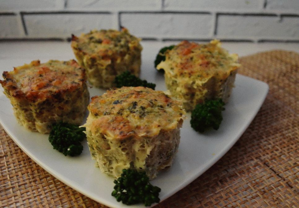 Muffins de carne de brócoli