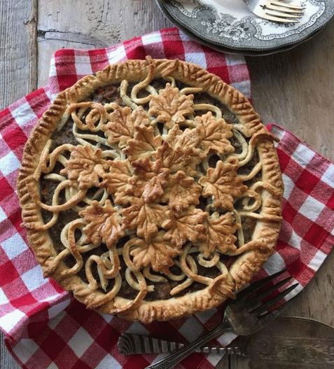 Pastel de carne foto Tortiere