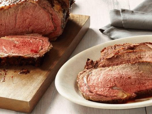Foto de carne de costilla en el horno