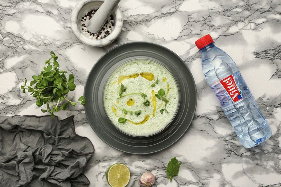 Sopa de menta y pepino
