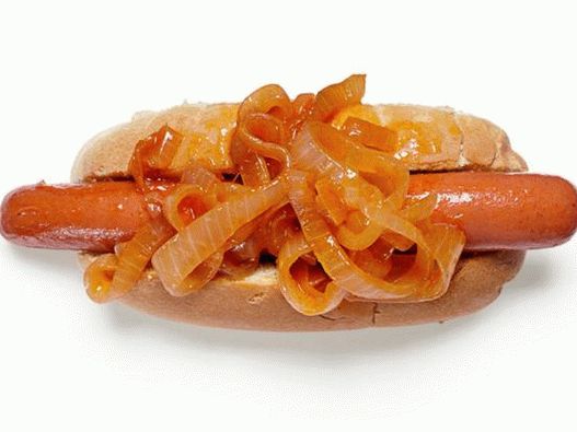 Hot Dog de cebolla caramelizada