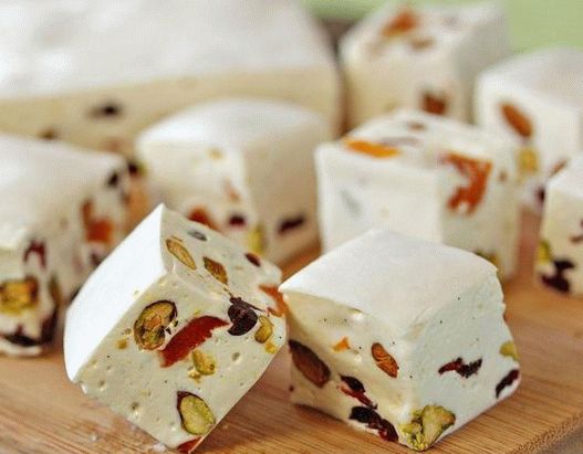 Foto de turrón con chocolate blanco