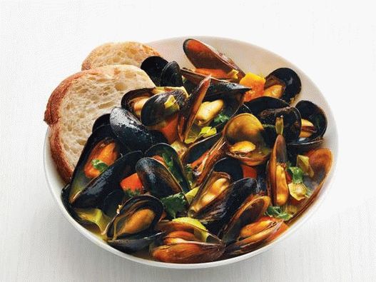 Foto del plato - Mejillones con calabaza nuez moscada en salsa de curry