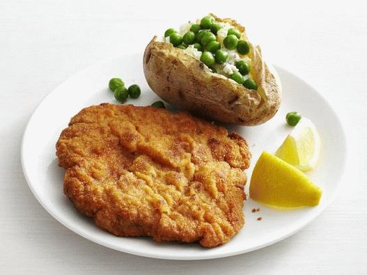 Foto del plato - Escalope de cerdo con papas al horno