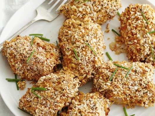 Foto del plato - Muslos de pollo empanizados en el horno