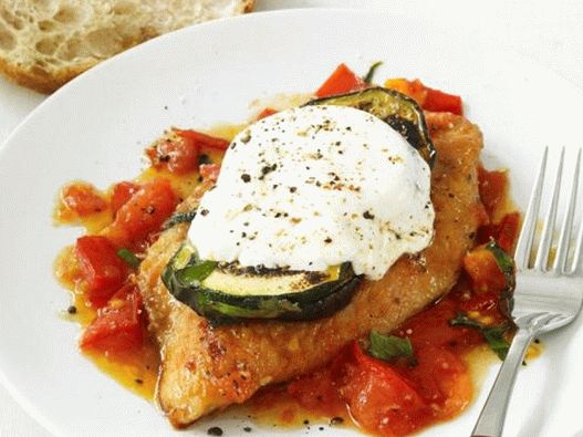 Foto del plato - Berenjenas con pavo guisado en vino