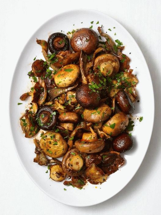 Champiñones al horno en el horno