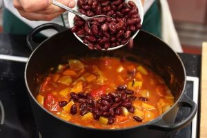 Vegetales guisados picantes