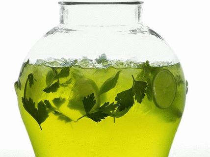 Bebida herbal refrescante de la foto