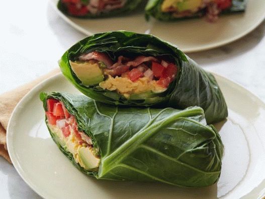Foto del paleo-burrito en hojas de col (dieta paleo)