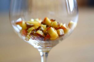Parfait con duraznos