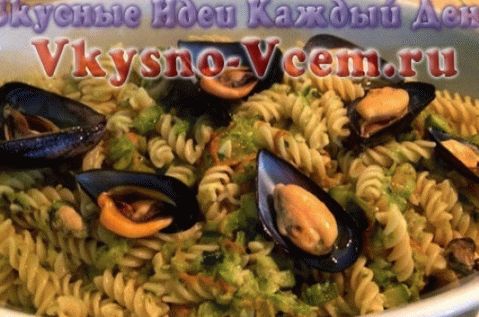 Receta de Fusilli con Mejillones