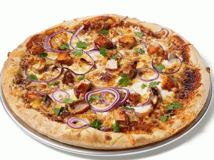 Foto barbacoa pizza con pollo