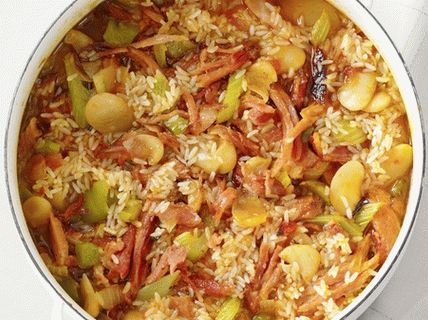 Foto Pilaf con jamón y frijoles