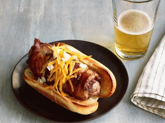 Perros de hamburguesa con tocino