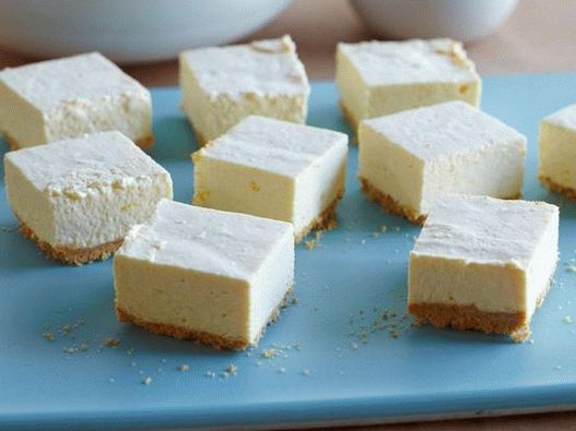 Barras de limón sin hornear