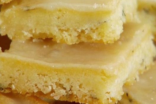 Barras de limón con tomillo