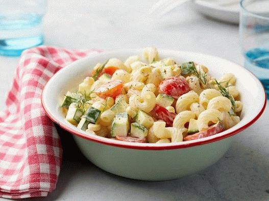 Foto saludable ensalada de verano con pasta