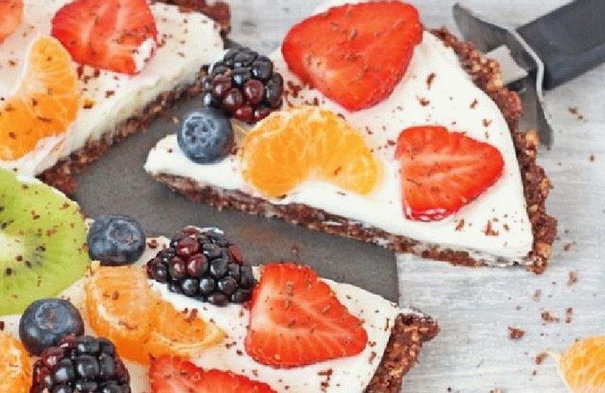 Postre de frutas simple