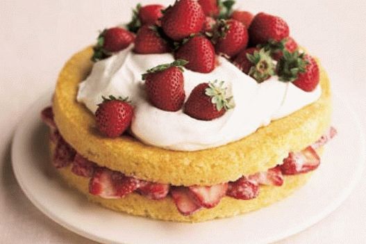 Foto pastel de fresa simple