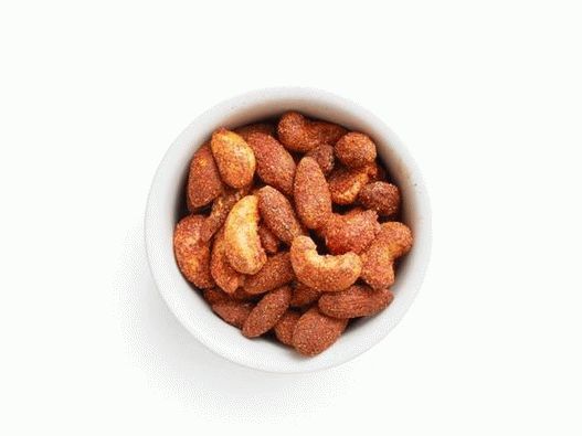 Foto de nueces picantes con sabor a barbacoa