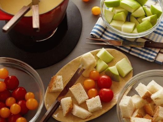 Fondue de queso con vino blanco