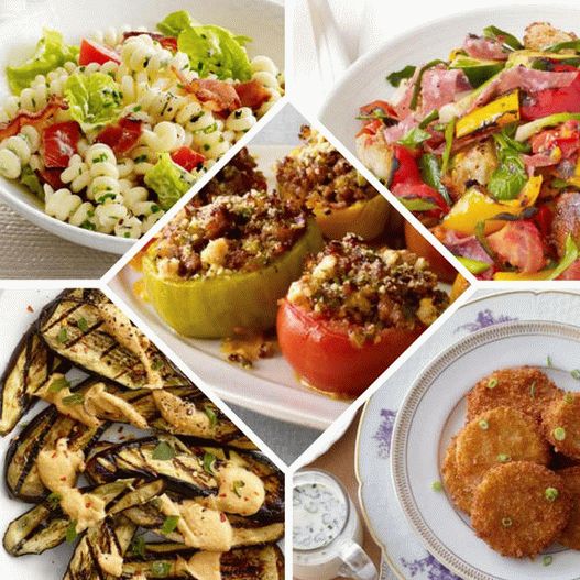 Recetas fotográficas de guarniciones de verano
