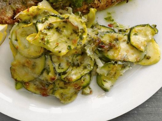 Foto del plato - Calabacín amarillo gratinado
