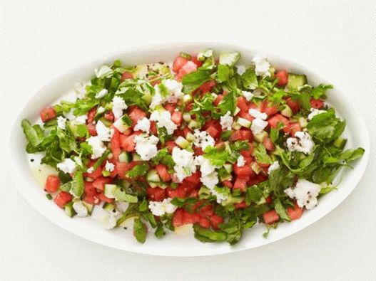 Foto del plato - Ensalada de sandía y pepino