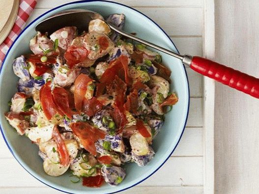 Foto del plato - Ensalada de papa con prosciutto y aderezo de mayonesa