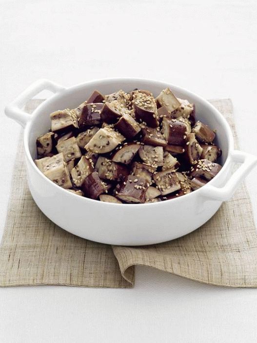 Platos fotográficos - Berenjenas con semillas de sésamo