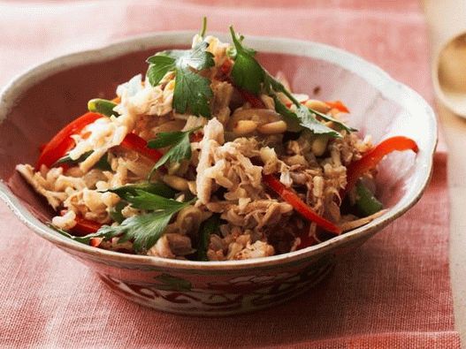 Arroz integral con pollo y verduras