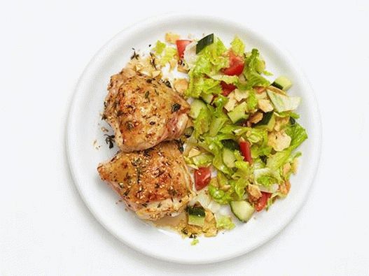 Muslos de pollo con semillas de sésamo y limón