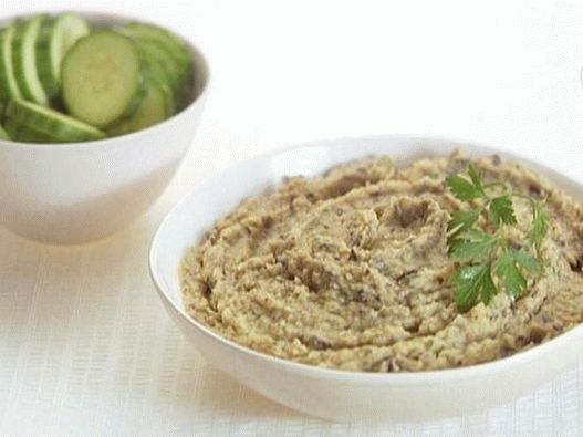Hummus de judías blancas y berenjenas al horno