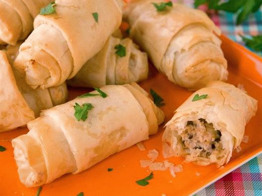 Rollos de hojaldre con carne picada