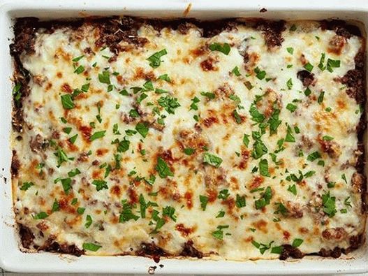 Moussaka griega con carne picada
