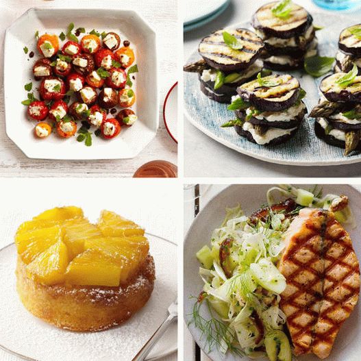 Recetas fotográficas de platos saludables de verano