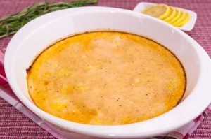 Pescado en un suave soufflé