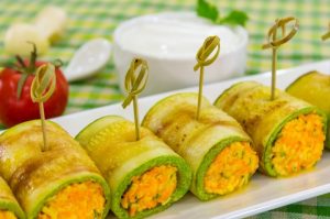 Rollos de calabacín