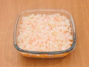 Ensalada de mimosa con saurio