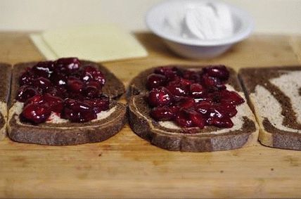 Sándwich de mermelada de fotos
