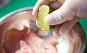 Ceviche de filete de pescado blanco