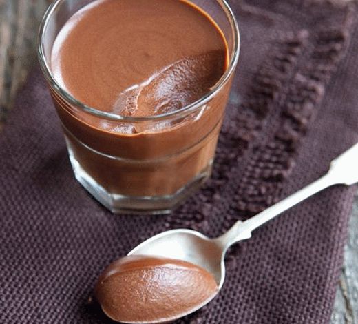 Foto Mousse de chocolate con malvaviscos
