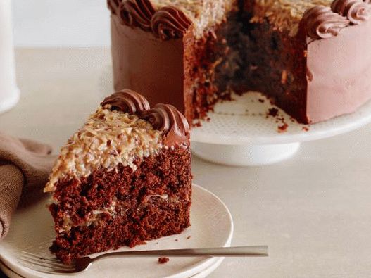Pastel de chocolate con fotos