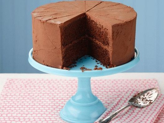 Foto Pastel de chocolate con mayonesa