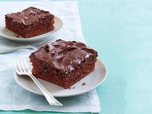 Foto de pastel de chocolate con calabacín