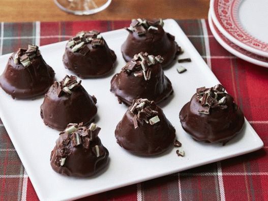 Foto trufas de chocolate y menta